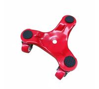 Almencla Déplaceur Industriel Chariot Déplacement Triangulaire Diable avec Roues 360 Silencieuses en PP et Acier avec Protection Antirayures Adapté aux Bureaux, Red, Red Wheel Upgraded