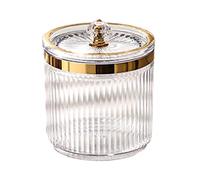 Almencla Organisateur Cosmétique avec Couvercle, Pot de Rangement Transparent Anti-poussière pour Outils de Maquillage, Support pour Cotons-tiges, Idéal pour U, dégager