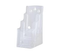 Almencla Porte-brochures En Acrylique, Porte-flyers, Porte-documents, Porte-dépliants, Porte-livrets, Présentoir pour Réunions Scolaires et Expositions , A6 3 niveaux
