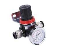 Almencla Régulateur Pression d'Air Manuel Bouton Réglable Jauge Pression pour Réseaux d'Air Machines Pneumatiques Convient pour Usage Professionnel Bricolage, Raccord 10mm