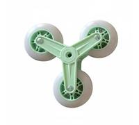Almencla Roue de Caddie de Course Roulettes Caster Roulette de Trolley Remplacement en Alliage d'Aluminium et TPE Rotation 360° Déplacement Silencieux Montage, Tirage Plat Vert Aube