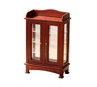 Almencla Vitrine Miniature Étagères Vintage Armoire Miniature Étagères Élégant Meuble Ppée pr Maqute, Châtaigne