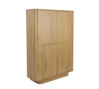 ALMIRA - Armoire avec étagères en bois clair H140 Marron