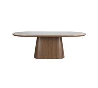 ALMIRA - Table repas ovale Noyer L180 Marron