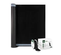ALMO Profi Set de Façade UV durable et à diffusion ouverte - Bande de façade noire de 37,5 m² (1,5 x 25 m) 180 g/m² & Pack de 2 rubans adhésifs pour façade UV (60 mm x 25 m) avec doublure en film