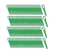 Alnaeson Lot de 200 lames de débroussailleuse en plastique pour débroussailleuse électrique sans fil, outil de rechange pour tondeuse à gazon de jardin