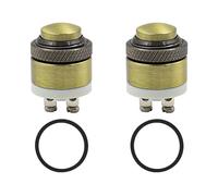 Alnicov 2 pièces interrupteur à bouton-poussoir momentané de sonnette de porte en laiton, interrupteur de sonnette à bouton ondulé rouge, 12 V 36 V DC 2 A 1NO étanche pour appareil ménager de voiture