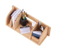 Alomejor Bibliothèque de Bureau pour Maison de Poupée, Organisateur de Bibliothèque de Bureau Miniature Réaliste, Accessoires de Décoration avec Un Design Réduit Réaliste pour L'affichage