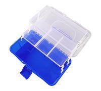 Alomejor Boîte à Outils Pliante en Plastique à Poignée Portative à Trois Couches pour L'organisation de L'artisanat D'art, Mallette de Rangement de Grande capacité pour L'école de Bureau à Domicile