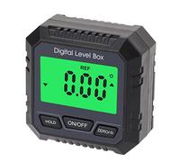 Alomejor Boîte de Niveau Numérique, Rapporteur D'angle Magnétique de Haute Précision avec Grand écran LCD pour les Projets de Menuiserie et de Maçonnerie (BLACK)