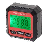 Alomejor Boîte de Niveau Numérique, Rapporteur D'angle Magnétique de Haute Précision avec Grand écran LCD pour les Projets de Menuiserie et de Maçonnerie (rouge)