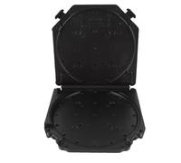 Alomejor Boîte de rangement à cassette en plastique anti-poussière avec papier à étiquettes pour rubans adhésifs de 17,8 cm, organiseur compact pour la maison et les voyages (noir)