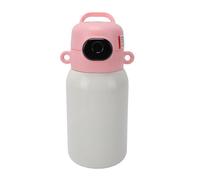 Alomejor Bouteille d'eau Isolée, Bouteille d'eau Isolée pour Enfants en Acier Inoxydable de 500 Ml avec Déverrouillage par Empreinte Digitale, Charge Magnétique, Autonomie de 60 Jours pour les