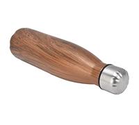 Alomejor Bouteille Isotherme en Acier Inoxydable en Forme de, Bouteille D'hydratation Chic pour le Sport, L'école, les Voyages, les Aventures en Plein Air, 1 X D'eau (Grain de bois)