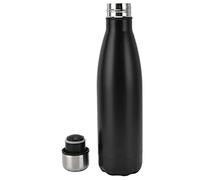 Alomejor Bouteille Isotherme en Acier Inoxydable en Forme de, Bouteille D'hydratation Chic pour le Sport, L'école, les Voyages, les Aventures en Plein Air, 1 X D'eau (noir mat)