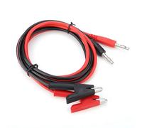 Alomejor Câbles de Test avec Pinces, Cordons de Mesure, pour Connectique | Cuivre de haute qualité, longueur flexible de 104,5 cm, idéal pour les projets électriques, dispositifs de sécurité isolés