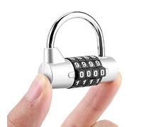 Alomejor Cadenas à Combinaison, Verrou à Code Unique à 4 Chiffres, pour | Alliage de zinc antirouille, réglable, finition chromée brillante, adapté aux casiers, boîtes à outils