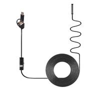 Alomejor Caméra Endoscopique USB, 6 LEDs Étanche 1m/2m/3.5m (5m) | Compatible avec /PC, classé IP67, lumières réglables intégrées, facile à utiliser, parfait pour l\'inspection