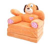 Alomejor Canapé Enfant Pliable Mini Sofa pour Détente (Forme de chien) | Sièges multifonctionnels, Velours cristal doux, Design peu encombrant, Adapté à la maternelle, Utilisation en extérieur