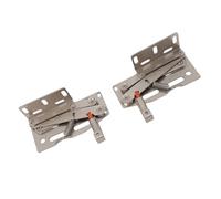 Alomejor Charnière à Ressort Ciseaux, Pivot Acier Durable, 45 Degrés, | Matériau en acier laminé à froid, nickelée, tampon hydraulique d\'amortissement, adapté aux armoires, installation facile