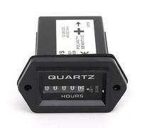 Alomejor Compteur Horaire Mécanique Compteur Horaire de Moteur en ABS et en Métal DC 12 V à 36 V Synchronisation à Quartz 99999,9 Heures Résistant aux éclaboussures pour Utilisation de Moteur de