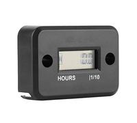 Alomejor Compteur Horaire Numérique Inductif LCD Tachymètre IP68 Résine époxy 9999,9 Heures 300 à 30000 Tr/min pour Moteur à Tondeuse à Gazon Moto ATV UTV Générateur Marin