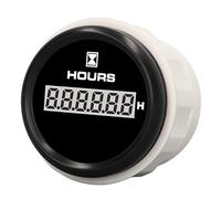 Alomejor Compteur Horaire Numérique, Jauge Horaire 52 Mm avec Lunette en Acier Inoxydable 316L, 0 à 99999,9 H, Rétroéclairage 7 Couleurs, étanche IP67, 9 à 32 V pour Moteur de Bateau Marin