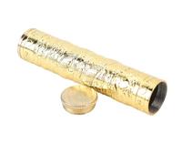 Alomejor Conteneur en Tube Métallique Compact, Tube de Rangement en Relief scellé pour Les Nécessités, Portable pour Les Voyages en Plein Air (Gold)