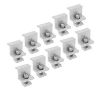 Alomejor Ensemble de 10 Pinces pour Panneaux Solaires en Aluminium, Support Z Robuste pour un Montage Rapide sur les Toits, Idéal pour les Camping-cars et les Maisons (45mm)