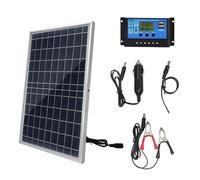 Alomejor Ensemble de Panneau Solaire 10W avec Conception à Haute | Polysilicium, résistant à l\'eau, deux ports USB, idéal pour le camping et une utilisation en extérieur