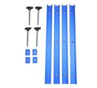 Alomejor Ensemble de Rail de Guidage en T, 400mm, Alliage D'aluminium, | Durable, longueur réglable, installation facile, compatible avec les projets de menuiserie, comprend des curseurs et des vis.