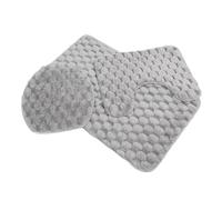 Alomejor Ensemble de Tapis de Bain D'entraînement aux Toilettes 3 Pièces, Tapis de Contour en Forme de U en Chenille à Poils Longs Antidérapant avec Coussin Absorbant Doux pour Le Sol de (Gray)