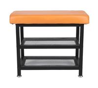 Alomejor Étagère à Chaussures D'entrée, Banc de Siège rembourré, Rangement pour Chambre à Coucher Intérieure, Organisateur de Chaussures Stable pour Couloir (Orange)