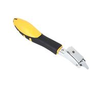 Alomejor Extracteur D'Agrafes Manuel, Outil Robuste et Ergonomique pour Retirer Facilement les Agrafes des Meubles et des Cartons, Acier allié, Jaune et Noir, 1 unité