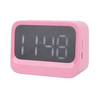 Alomejor Horloge Numérique à Affichage LED avec Haut-Parleur Bluetooth, Grand écran, Alarme MP3 pour Les Matins Occupés, Design Compact 4.25x2.24x3.07in (Pink)