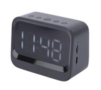 Alomejor Horloge Numérique à Affichage LED avec Haut-Parleur Bluetooth, Grand écran, Alarme MP3 pour Les Matins Occupés, Design Compact 4.25x2.24x3.07in (Black)