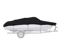 Alomejor Housse de Bateau Universelle 420x270 cm - Protection Étanche en Tissu Oxford 210D Anti-UV pour Runabout et Remorque de Pêche - Couvercle de Bateau V-Forme Haute Durabilité