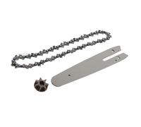 Alomejor Jeu de Chaînes de Tronçonneuse, Accessoires de Remplacement en Acier de qualité Supérieure pour Mini Tronçonneuse électrique, Plaque de Guidage de 6 Pouces de 186mm et Chaîne de 230mm