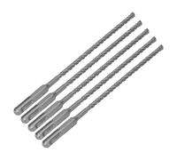 Alomejor Jeu de Forets à Percussion 5 Pièces avec Pointes en Carbure pour Marteau Perforateur Rotatif 210mm pour Applications de Béton de Brique (6MM)
