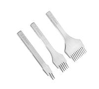Alomejor Jeu de Poinçon à Griffe, 3 Tailles pour Travail du Cuir (Spacing | Acier durable, Poignée polie confortable, Dents tranchantes pour une utilisation facile, Parfait pour les coutures en cuir