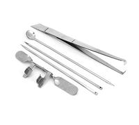 Alomejor Kit de castration pour coq, 5 pièces, acier inoxydable | Incisions précises, manipulation douce, conception légère et portable