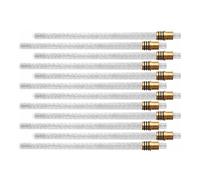 Alomejor Kit de Mèches de Torche pour Bouteille de Vin, 10 Pièces, Fibre de Verre et Laiton Durables pour Bricolage, Décoration Extérieure
