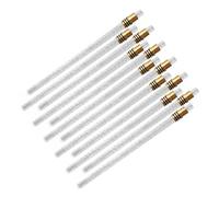 Alomejor Kit de Mèches de Torche pour Bouteille de Vin en Fibre de Verre, 10 Pièces avec Supports en Laiton pour Jardin et Patio