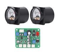Alomejor Kit de Panneau VU Meter avec Rétroéclairage pour Application Audio | Comprend 2 VU-mètres, une carte d\'amplificateur de puissance, 6 câbles de connexion, un matériau ABS durable, une mesure