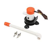 Alomejor Livewell Pump ABS Baitwell Pompe 12 V 350 GPH Pompe d'aérateur Submersible Portable avec Buse Réglable Filtre en Mousse Ventouse pour Réservoir d'appâts de Pêche en Bateau Marin