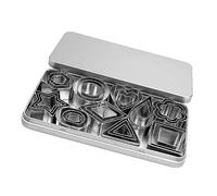 Alomejor Lot de 30 Emporte-pièces en Acier Inoxydable pour la Pâtisserie et L'artisanat, Emporte-pièces en Métal de Différentes Formes, Cœur, étoile, Rond, Sûr et Durable