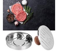 Alomejor Machine à Galettes de Hamburger en Acier Inoxydable 304 de Haute qualité pour Gâteaux à la Viande Uniformes, Gadget de Cuisine Essentiel pour Les Amateurs de Restauration Rapide, Lot de 2