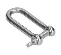 Alomejor Manille Longue et Droite en D, Robuste, en Acier Inoxydable 304, pour Applications Mécaniques, Force de Roulement Sûre, Paquet de 10 (10 piècesM4)