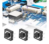 Alomejor Mini Interrupteur Tactique, Conception à Auto-réinitialisation | 100 pièces, Installation facile, DC12V, Mécanisme de haute précision