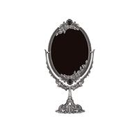 Alomejor Miroir de Maquillage Miroir à Main Vintage avec Une Fabrication Exquise pour Salle de Bain et Bureau, Alliage de Zinc, 1 unité (Trompette Antique en étain)